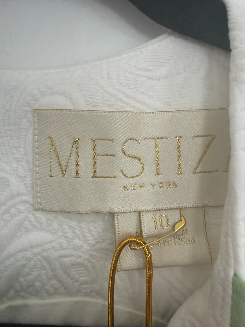 NWT Mestiza Dress Etta Scallop Mini in Green White - Picture 6 of 8